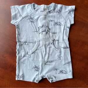 Kate Quinn • short sleeve kanga shortie • blue dinosaur print